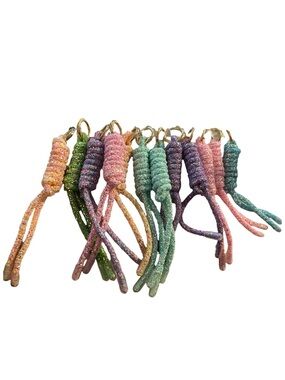 1 random sent Glitter Wrapped Knot Keychain/bag Charm
